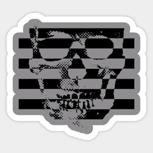 Skull with lines design Sticker